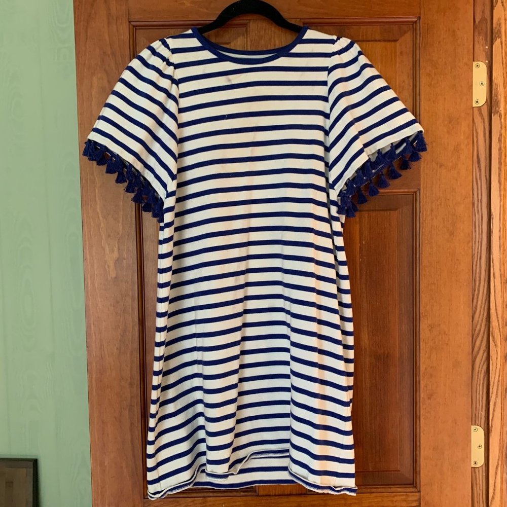 Kate Spade Blue and White Striped Knit Dress